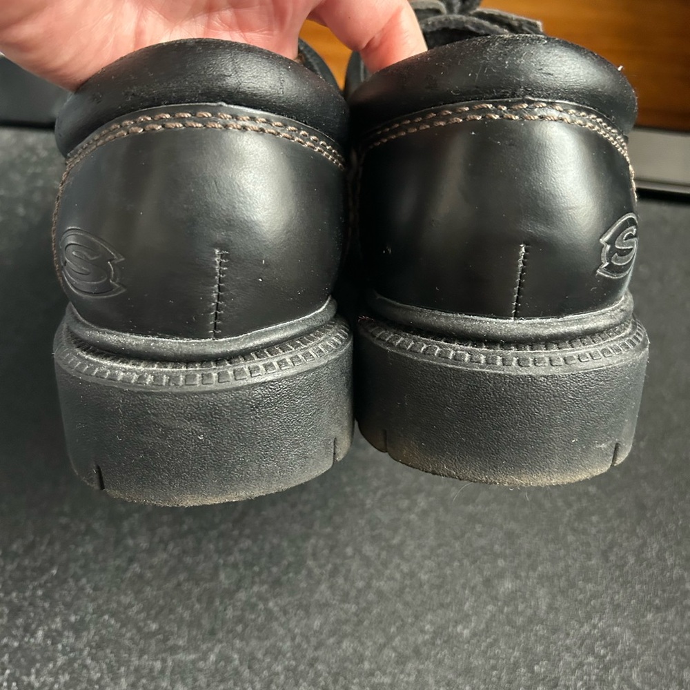 Skechers Men's Black Lace-Up Oxfords Vintage Jammers - Picture 16 of 16